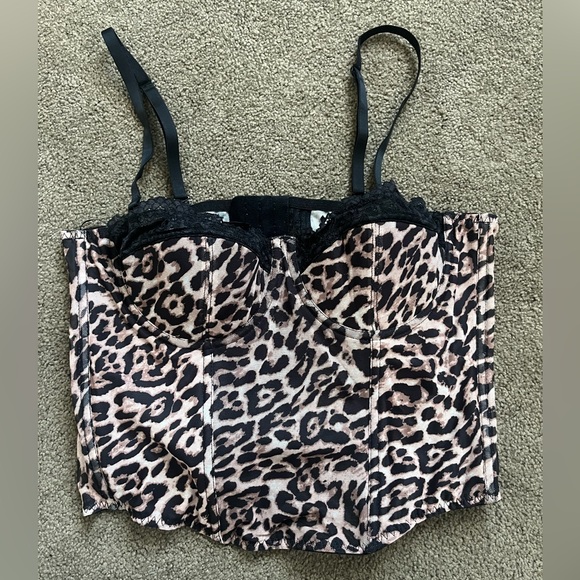 Sincerely Jules Leopard Print Bustier Top - Picture 1 of 3